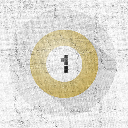 billiards ball number one symbolの写真素材