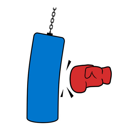 Boxing training illustrationのイラスト素材