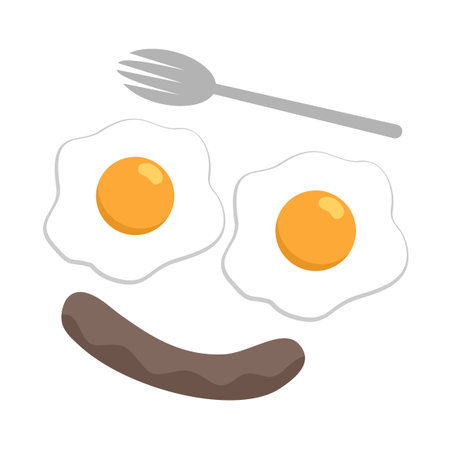 Funny breakfastのイラスト素材