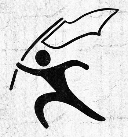 white flagの写真素材