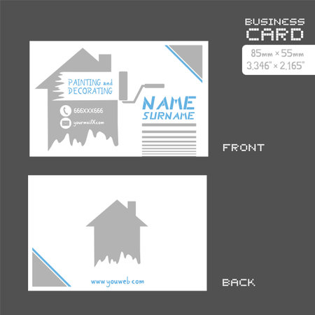 business card for painter workerのイラスト素材