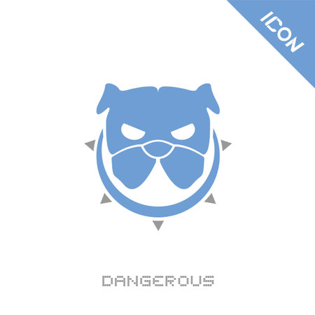 Danger dog iconのイラスト素材