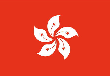 Hong Kong flag designのイラスト素材