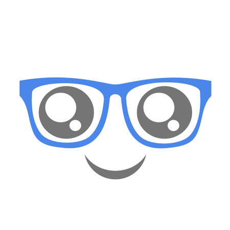 Smile face with glassesのイラスト素材