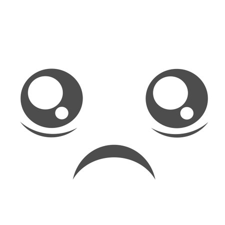 Sad face icon.のイラスト素材