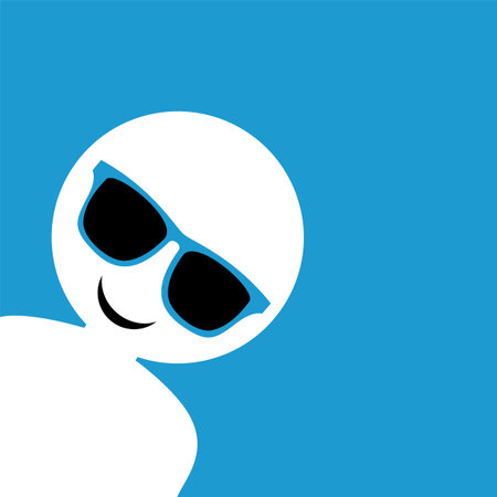 Happy face with sunglasses icon.のイラスト素材