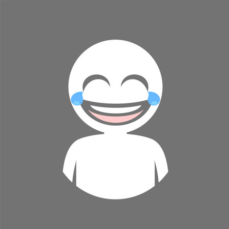 Laughing face icon.のイラスト素材