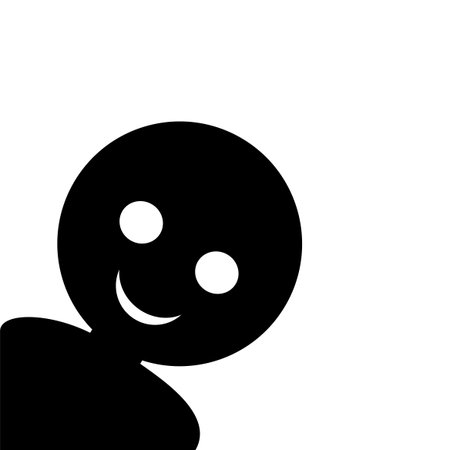 Happy expression  in cartoon illustration.のイラスト素材