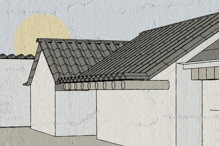 old building illustration