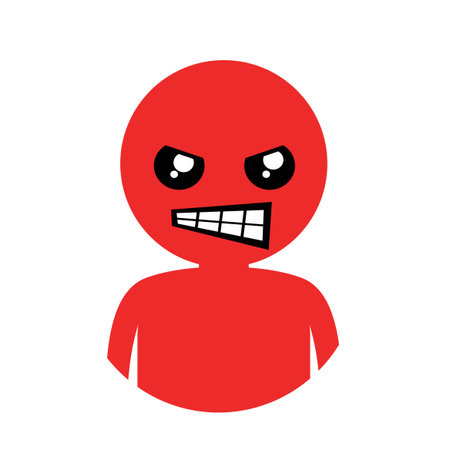 Angry expression designのイラスト素材