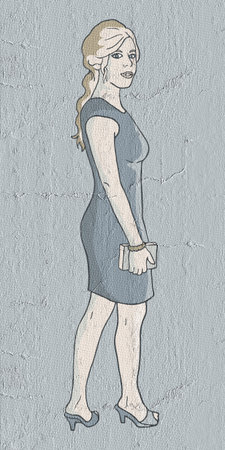 fashion girl drawの写真素材
