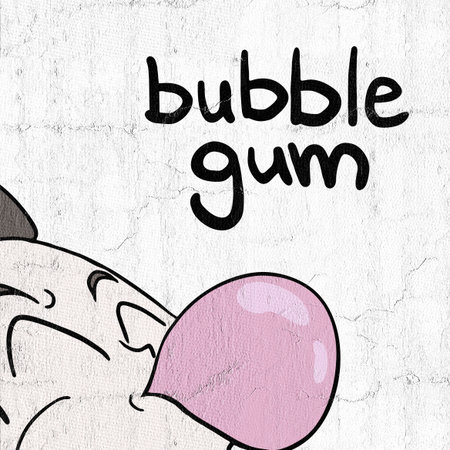 bubble gum illustrationの写真素材