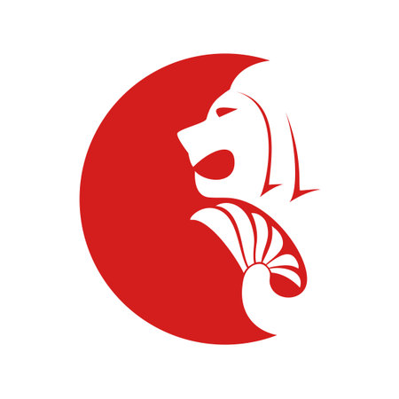 creative merlion iconのイラスト素材