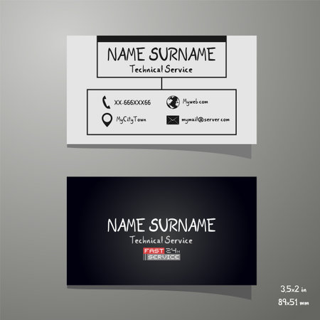 Business card designのイラスト素材