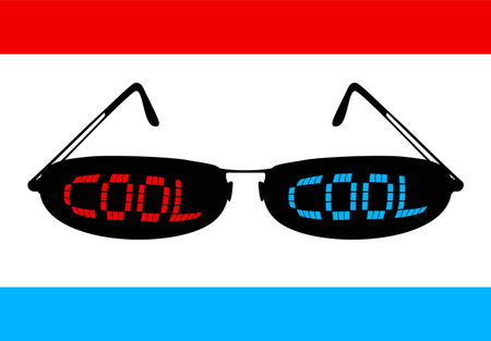 cool eyeglasses illustrationのイラスト素材