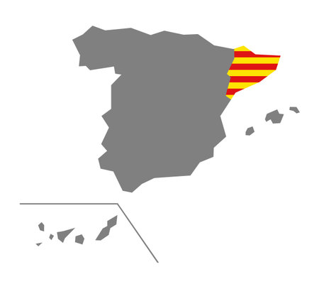 Catalonia independence illustration.のイラスト素材