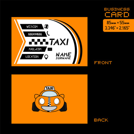Taxi business card design.のイラスト素材