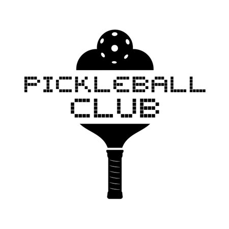 Pickle ball club symbol illustration on white background.のイラスト素材