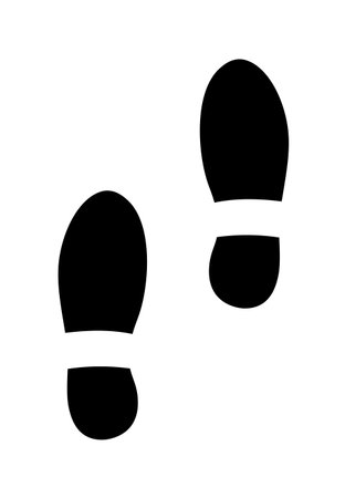 Footprints vector illustrationのイラスト素材