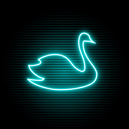 Neon swan design.のイラスト素材