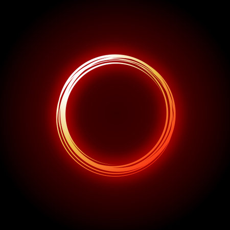 Creative fire light circle.のイラスト素材