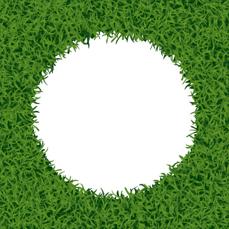 Hole in grass background.のイラスト素材