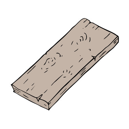 Wood piece illustration.のイラスト素材