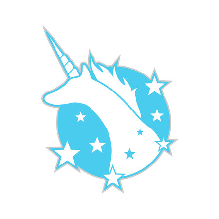 Fantasy unicorn illustration.のイラスト素材