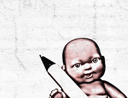 baby witn penの写真素材