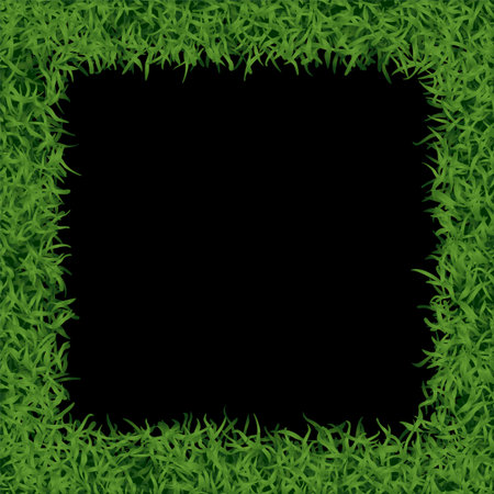 Grass frame illustrationのイラスト素材