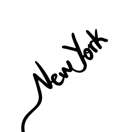 New York continuous lines design.のイラスト素材
