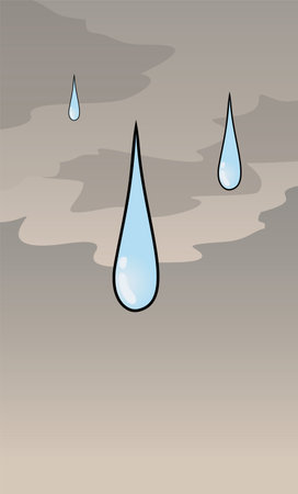 Raining illustrationのイラスト素材