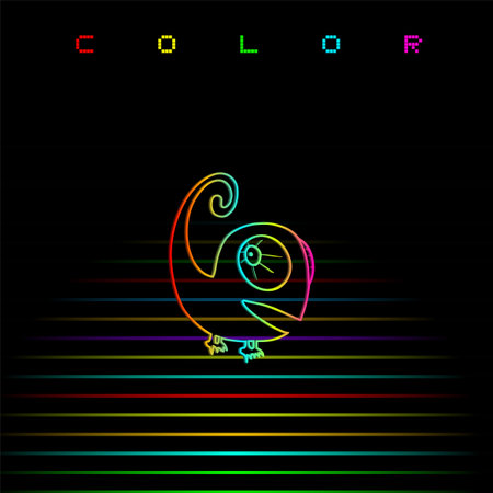 Colorful art chameleonのイラスト素材