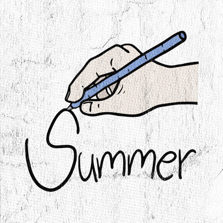 summer illustrationの写真素材