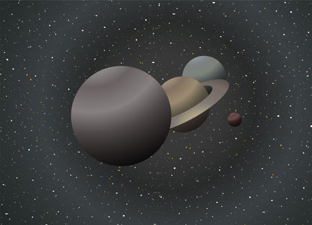planets in universeのイラスト素材
