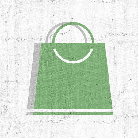 shop bag iconの写真素材