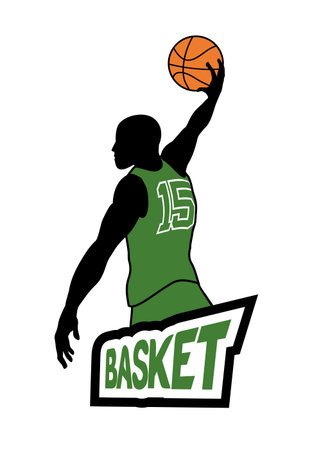 Basketball player illustrationのイラスト素材