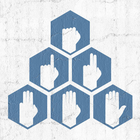 hands counting symbolの写真素材