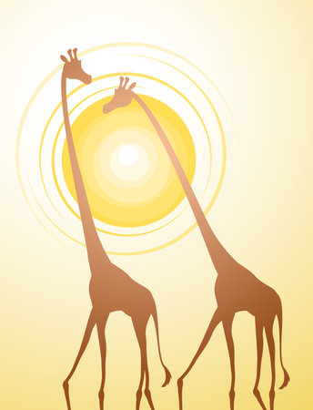 Giraffe illustration designのイラスト素材