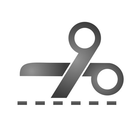 scissors cutting illustrationのイラスト素材