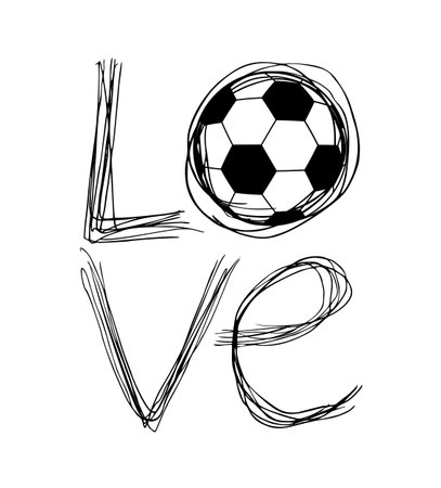 Love soccer symbolのイラスト素材