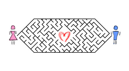 Searching love illustrationのイラスト素材