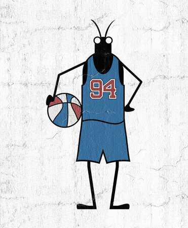 Creative basketball player insectの写真素材