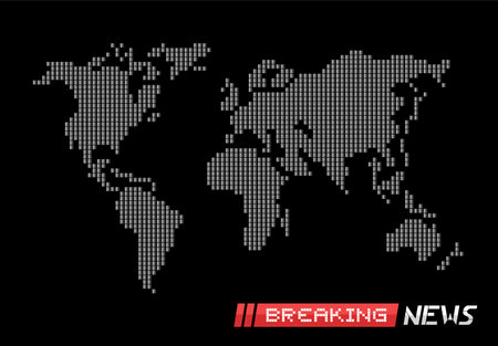 World breaking news illustrationのイラスト素材