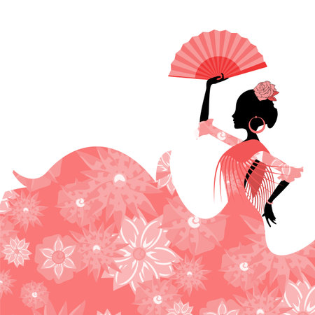 spanish classic dancerのイラスト素材