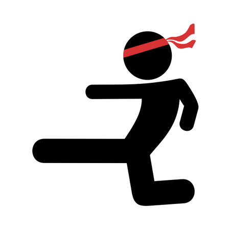 kick fighter iconのイラスト素材