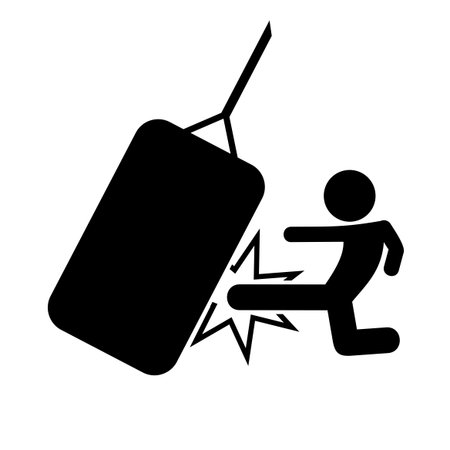 Fighter Kick iconのイラスト素材
