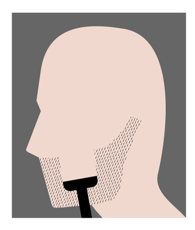 Shaving beard illustrationのイラスト素材