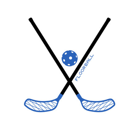 Floorball sport designのイラスト素材