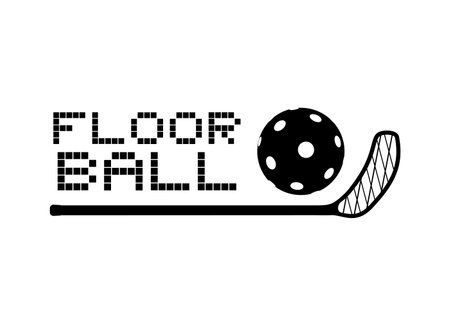 Floorball sport designのイラスト素材